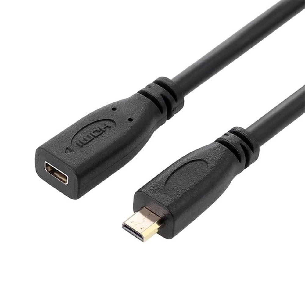NFHK HDMI 1.4 D Type Micro HDMI Male to Micro HDMI Female M/F Extension Cable 30cm