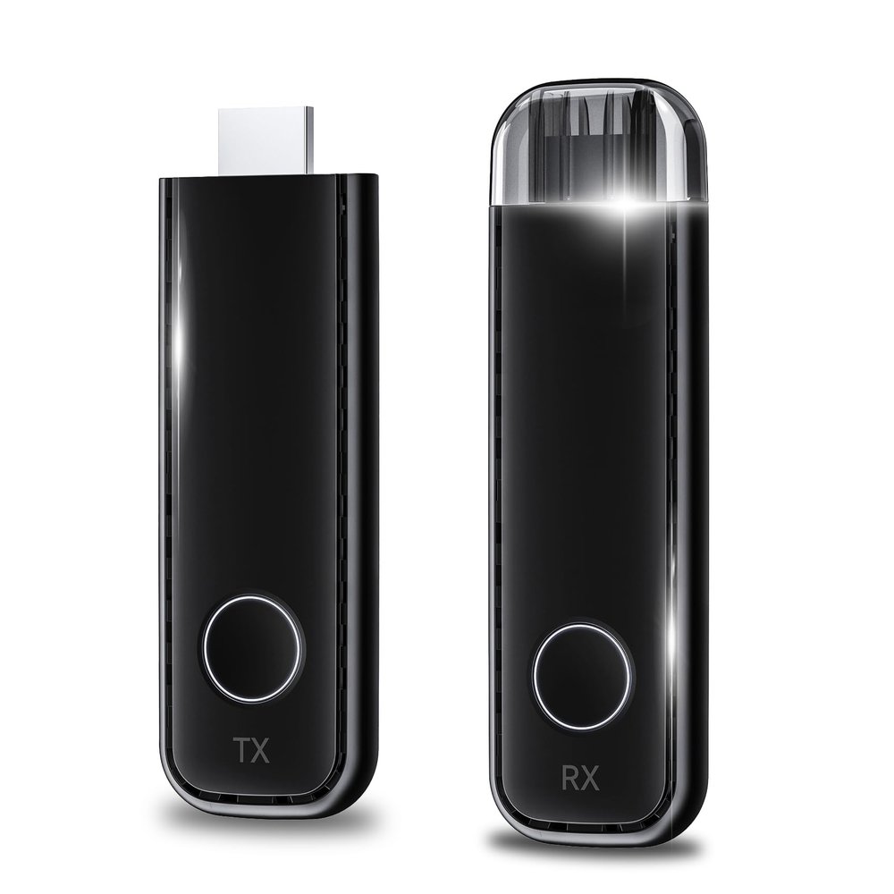 eirix Wireless HDMI Transmitter and Receiver: Portable Extender Wireless HDMI Kit Full HD 1080P, Plug & Play 5.0G/2.4G Streaming Video and Audio Support HDTV/Projector/Monitor from Laptop/PC/TV Box