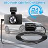 CERRXIAN OBD Power Cable for Dash Camera, OBD to Mini USB OBD Adapter Hardwire Charger Cable 24 Hours Surveillance/Acc Mode with Low Voltage Protection 12-24V to 5V 3A (11.5FT) (Left Angle mini USB) view 4