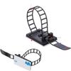 Cable Clips Organizador De Cables Ajustable, Enrollador De Cables, Clip, Soporte para Auriculares, Autoadhesivo, Ratn, Teclado, Gestin De Cables, Cargador USB, Protector Adhesive Cable (Size : 10PC view 1