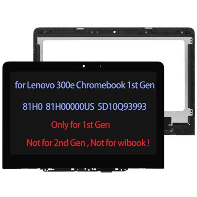 10 PCS ARUISIFX 11.6" Screen Replacement Compatible with Lenovo 300e Chromebook 1st LCD Display HD Touch Screen + Digitizer Assembly Bezel