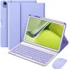 AnMengXinLing Keyboard Case with Mouse for iPad Air 11-inch M3 (2025) / M2 (2024), iPad Air5/Air4/Pro 114th/3rd/2nd Gen, Magnetic Detachable Keyboard Cover with Pen Holder, Purple view 1