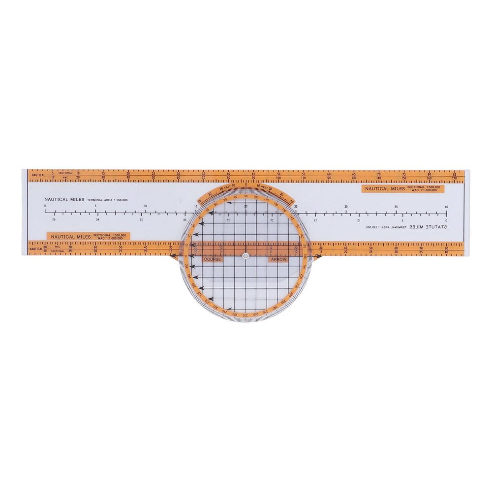 Flight Computer Plastic with Turntable Flight Bar Shaped Round Air Flying Ruler Orange Aviation Computer Calculator Standard Flying Training Student for Training