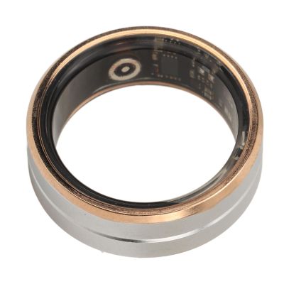 Yunir Smart Health Ring, APP Sleep Monitoring Step Counting Camera Control, IP68 Smart Ring Fitness, to Birthday for Men Women, Silver Gold (No. 9)