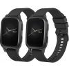 2 Pack Compatible with Garmin Venu Sq Watch Band, Quick Release 20mm for Garmin Venu Sq/Venu Sq 2/Venu 2 Plus Band/Garmin Vivoactive 3/Vivoactive 5 Watch Bands (black/black) view 1