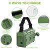 Raynic Emergency Radio, 12000mAh/44400mWh Battery Operated Weather Radio, Solar Hand Crank Radio with AM/FM/SW/NOAA Alert, Cell Phone Charger, Type-C Charging, Flashlight and SOS Siren view 4