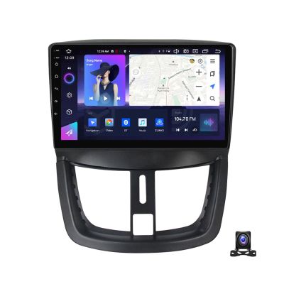 ESASAM Double Din Car Stereo Multimedia Radio for Peugeot 207 2006~2015 9 Inch Touchscreen with Navigation MP5 Player, DSP RDS FM Car Radio with Carplay/Android Auto,8 core nf6 8g+128g