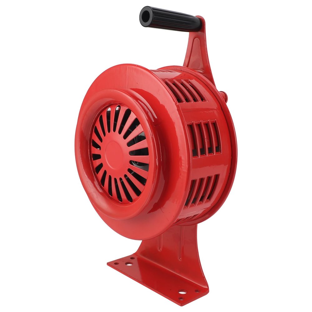 WOOXGEHM Hand Crank Siren Horn, 125dB Loud, Adjustable Volume Hand Crank Siren, Prevents Rusting, Waterproof Aluminum Alloy Manual Operated Siren Horn for Emergency(Red)