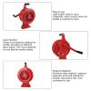 WOOXGEHM Hand Crank Siren Horn, 125dB Loud, Adjustable Volume Hand Crank Siren, Prevents Rusting, Waterproof Aluminum Alloy Manual Operated Siren Horn for Emergency(Red) view 2
