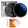K&F CONCEPT 49mm Variable ND Camera Lens Filter ND2-ND400 (1-9 Stops) + Filter Cap + Cleaning Cloth 18 Multi-Layer Coatings Adjustable Neutral Density Ultra Slim Lens Filter (K-Series) view 1