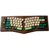 ULTRAEQUIP Keycap Set - Double Shot PBT Keycaps 160 Keys SA Profile Retro Green and Beige Custom Keycap Set Compatible with Alice/60%/65%/75%/TKL/96%/100% US Layout MX Switches Mechanical Keyboard view 1