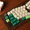 ULTRAEQUIP Keycap Set - Double Shot PBT Keycaps 160 Keys SA Profile Retro Green and Beige Custom Keycap Set Compatible with Alice/60%/65%/75%/TKL/96%/100% US Layout MX Switches Mechanical Keyboard view 2