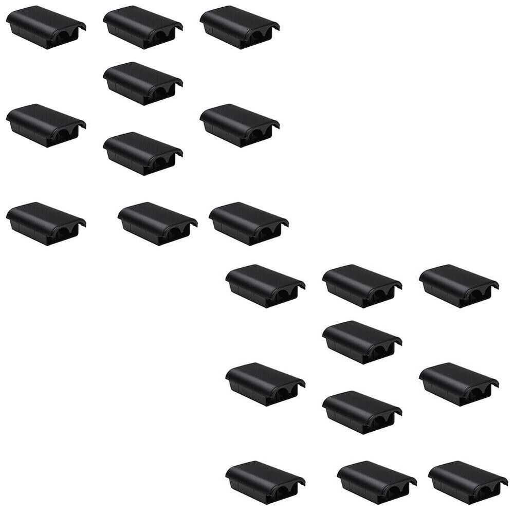 BudgetBundles US 10-20 Pcs Black AA Battery Back Cover Case Shell Pack for Xbox 360 Controller (Black,20 Pack)