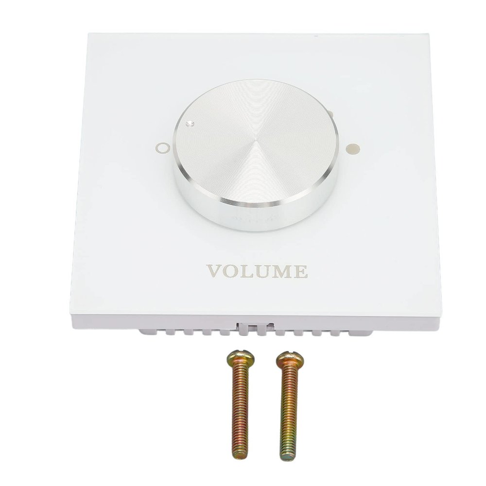 MUNEFE Volume Controller, Wall Stereo Volume Control Knob, Wall Mot Adjustment Backrod Music Tin Switch for Home Speakers