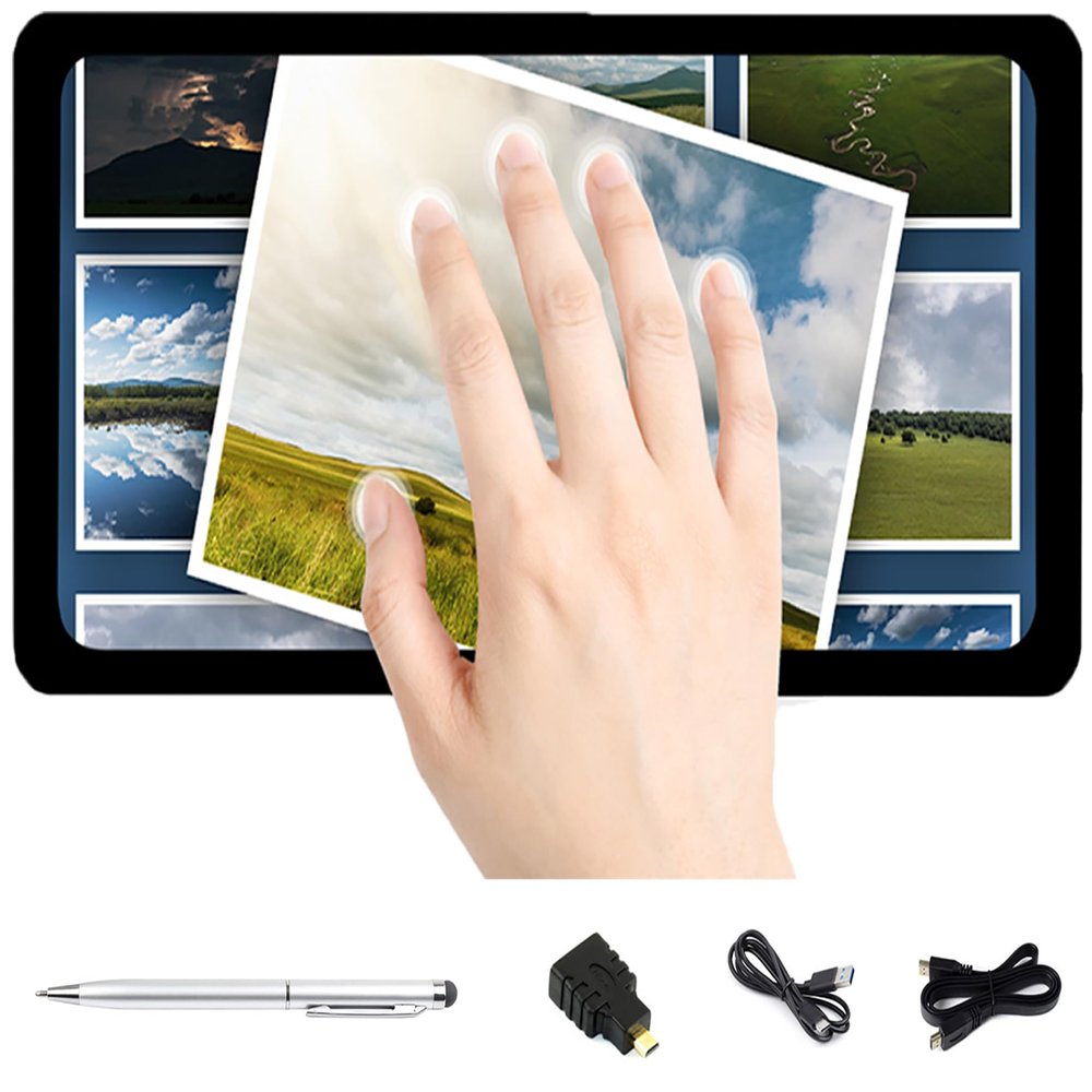 6.25inch Capacitive Touch Display,5-Point Touch IPS Screen 720x1560 Optical Bonding Toughened Glass Panel Compatible with Windows 11/10/8.1/8 /7, Supports Raspberry Pi 5/4B/3B+/3B/2B/Zero W/Zero 2W