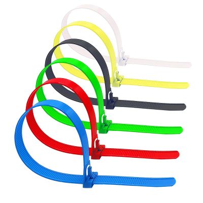100 Pcs 12 Inch Color Reusable Zip Ties, Heavy Duty Releasable Cable Ties, Self-Locking Nylon Colored Zip Ties 50 Lbs Tensile Strength Cable Ties Wraps for Garden Plant Home Office Workshop