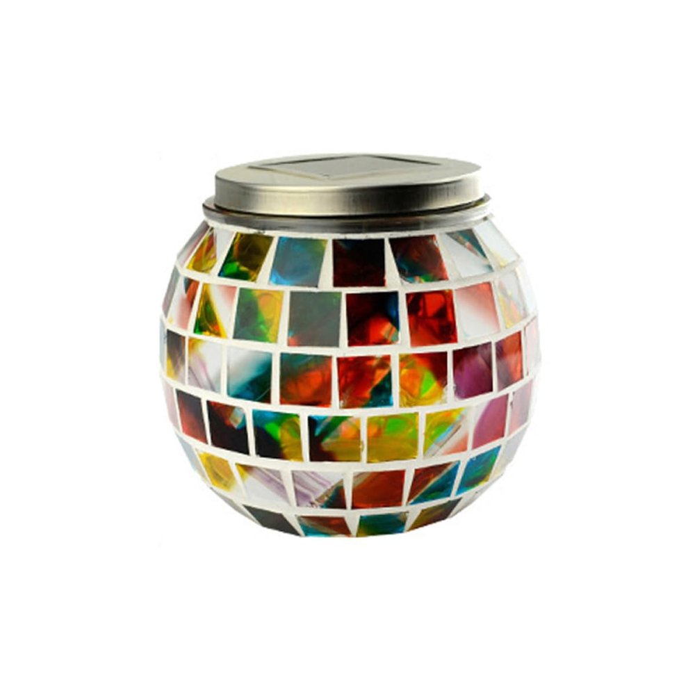 POPETPOP Solar Powered Glass Jar Lamp Decoration for Outdoor Garden Patio and Lawn Rechargeable Led Light Unique Atmosphere for Parties and Celebrations
