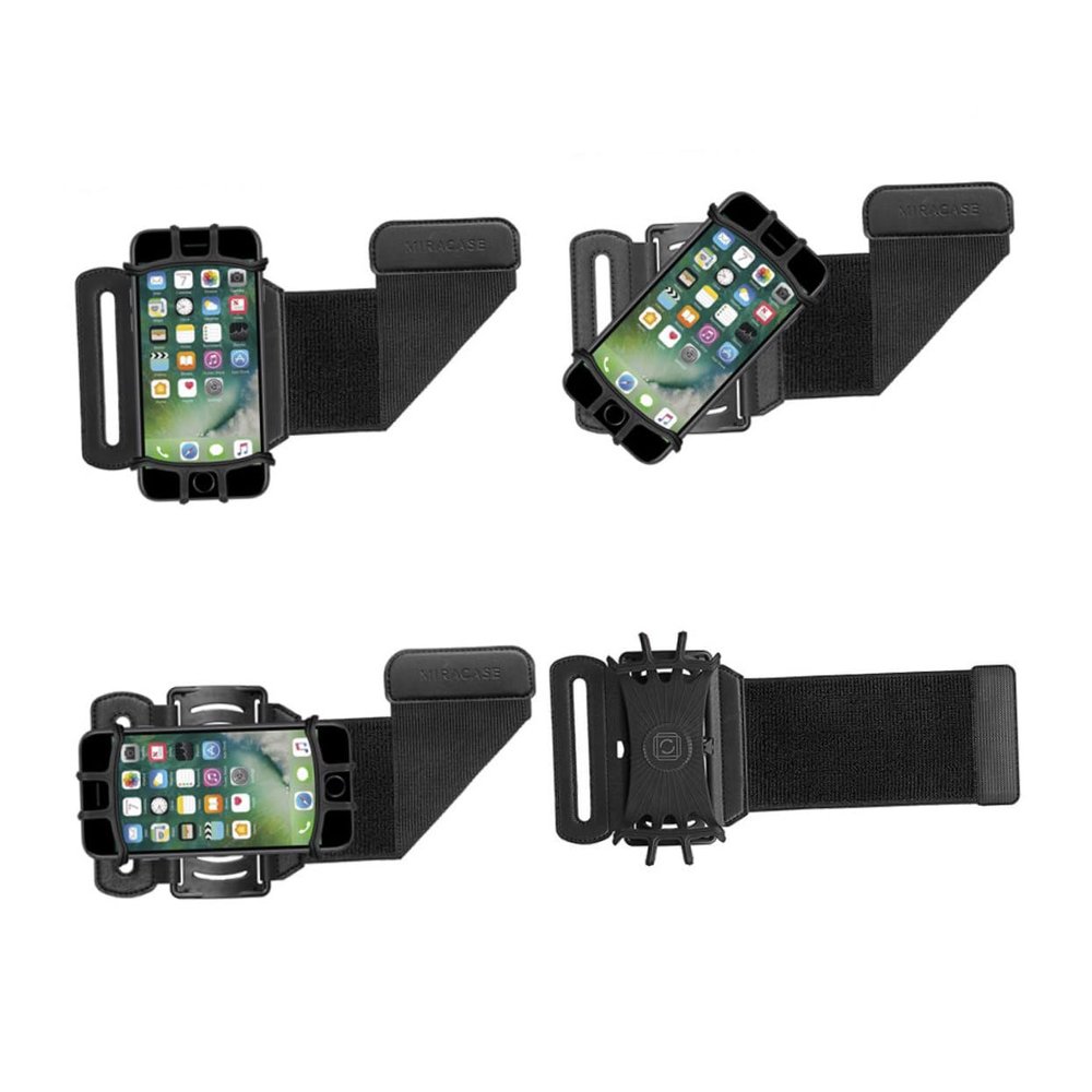 Angoily 1pc Rotation Wristband Phone Holder for Sports Running Elastic Armband Stand Compatible with Smartphones Random Color