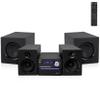 Pyle P.M.P.O CD/DVD Stereo System, 5-pc Wireless BT Streaming 6 Ohm Two-Way Wooden Speaker Box and Subwoofer, Digital Amplifier IC with MP3, USB, FM Radio, Bass Reflex Speaker view 1