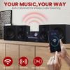 Pyle P.M.P.O CD/DVD Stereo System, 5-pc Wireless BT Streaming 6 Ohm Two-Way Wooden Speaker Box and Subwoofer, Digital Amplifier IC with MP3, USB, FM Radio, Bass Reflex Speaker view 3