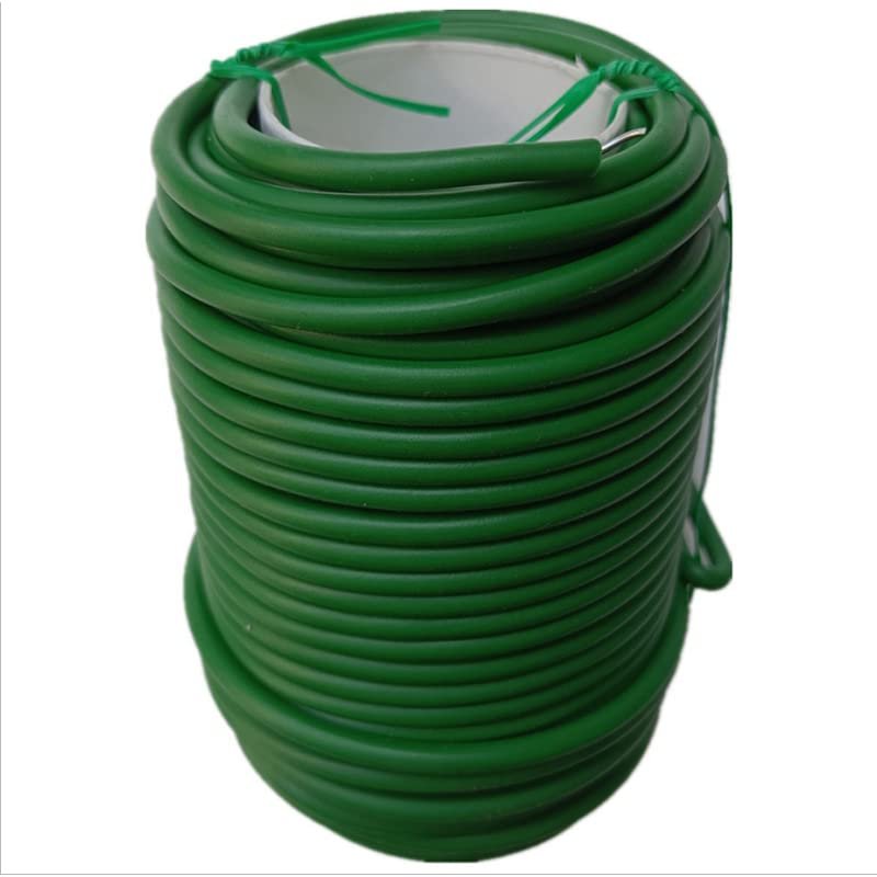 Tyenaza Twist Tie, Green Garden Plant Ties, Plant Cable Support Twine Plastic Coated Iron Wire Tool for Garden Plants Horticulture(3.5MM *20M)