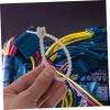 Veemoon 20pcs Reusable Silicone Cable Ties Cord Ties Reusable for Office Cable Management Straps Mini Wire for Electronics view 4