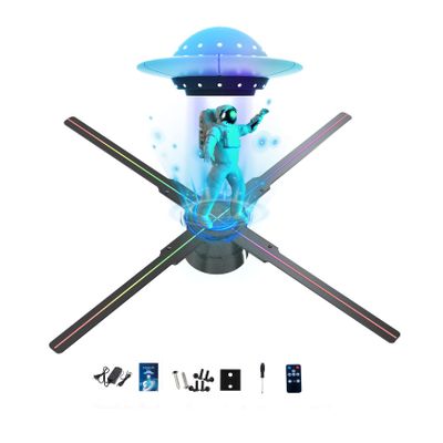 3D Hologram Fan,Spinner with Bluetooth Remote ,Hologram Projector HD LED with 700 Video Library ,Holographic for Halloween (46CM)