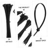 700pcs Self-locking Zip Ties for Nylon Straps High Toughness Weather Resistant for Home Office and Electronics Organization view 4