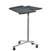 Adjustable Laptop Computer Cart Desk Stand in Graphite Wood Grain view 1