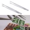 minkissy 2pcs Precision Stainless Steel Non- Tweezers for Crafting for Picking Stamps Beads Delicate Objects Lightweight Compact Design for Easy Portability view 2