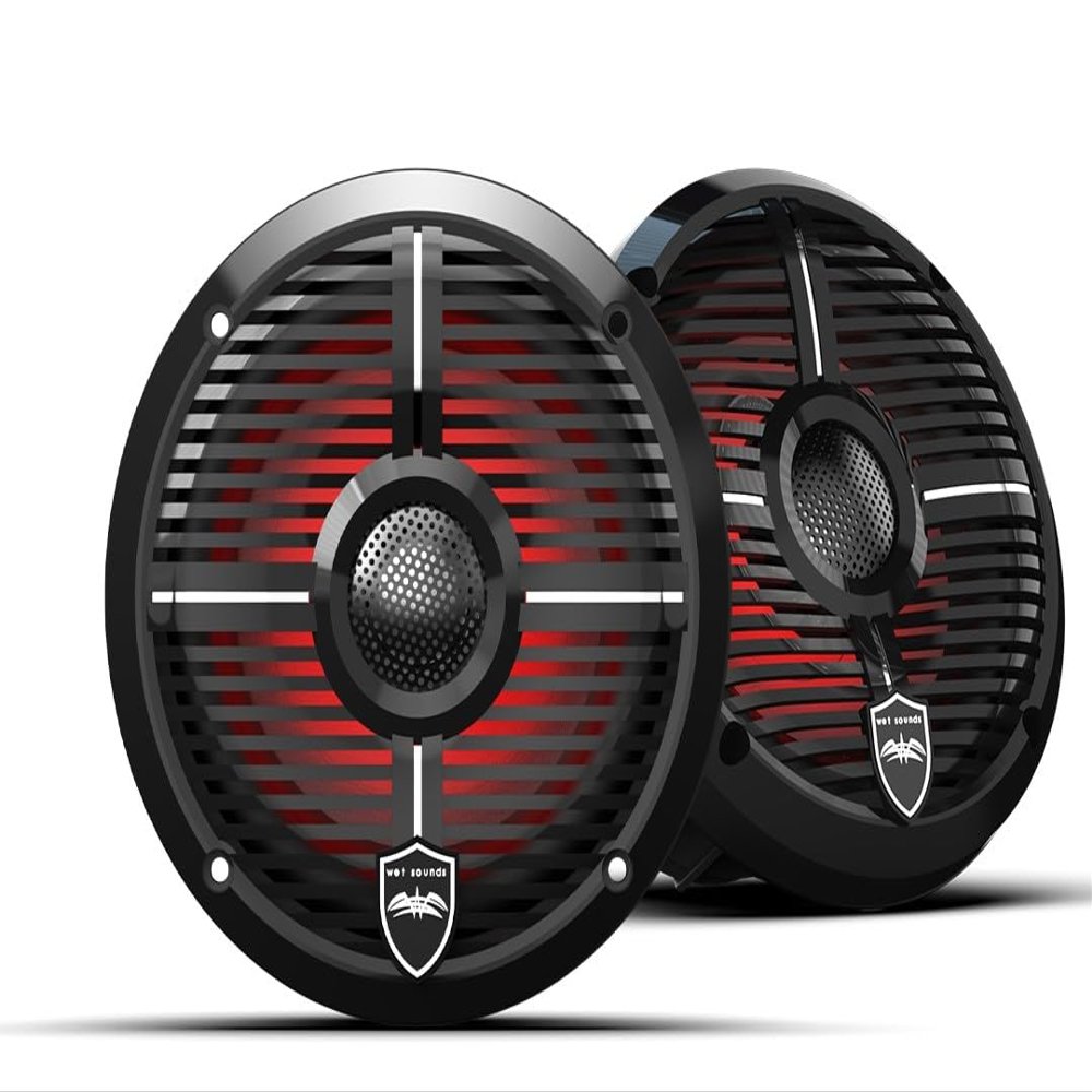 Wet Sounds | REVO 6 XW-B V3 | REVO Series 6.5-inch High-Output Component Style Coaxial Speakers w/XW-Black RGB Grilles
