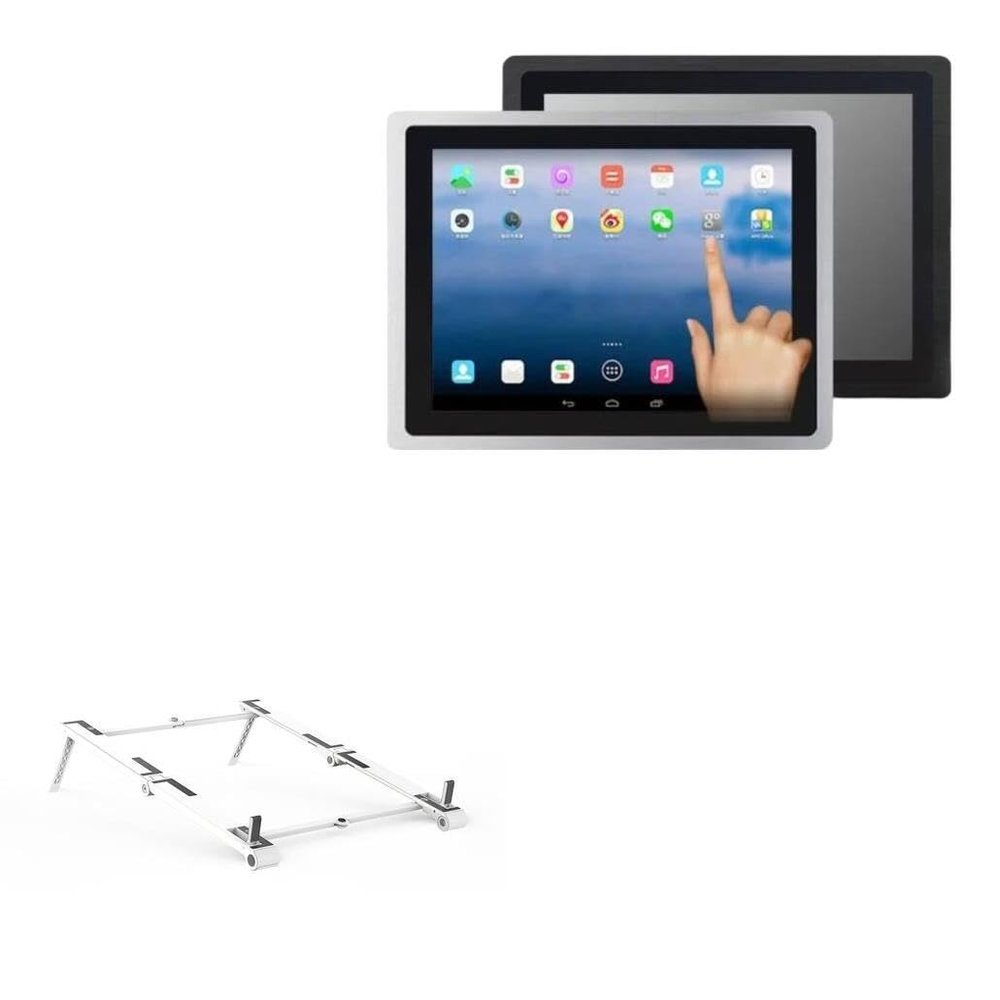 BoxWave Stand and Mount Compatible with Geekland GK-NWY-NT215F (21.5 in) - Pocket Aluminum Stand 3-in-1, Portable Multi Angle Viewing Riser - Metallic Silver