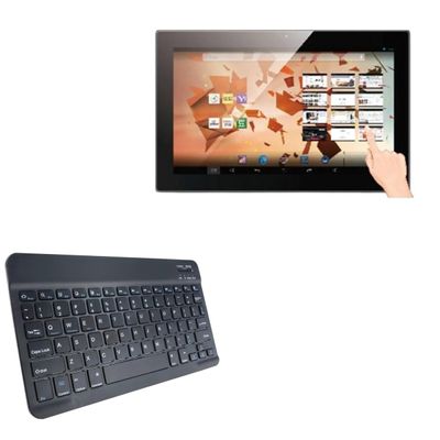 BoxWave Keyboard Compatible with Geekland GK-VR27-3399-4G32G-V11 (27 in) - SlimKeys Bluetooth Keyboard, Portable Thin with Chiclet-Style Keys - Jet Black