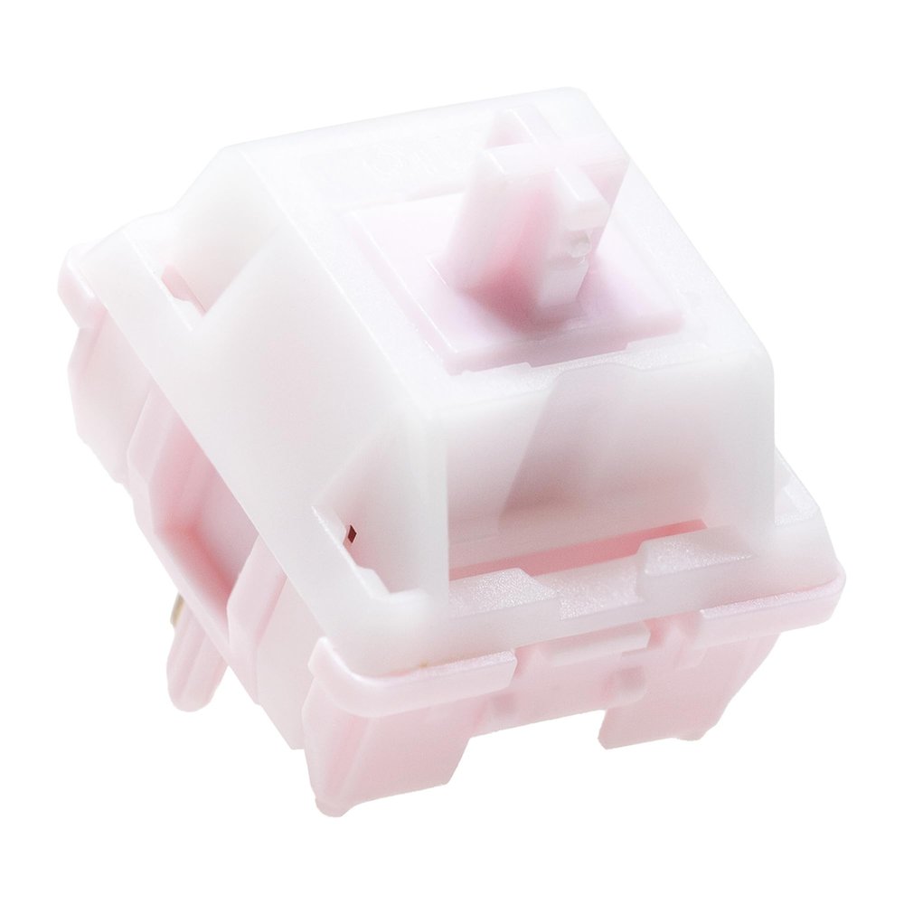 KPREPUBLIC QTUO Strawberry Cake Switch Linear Switch MX Stem for Gaming Mechanical Keyboard Pre Lubed Q1 PO3 37g 42g Long Spring (Strawberry Cake Switch x90)
