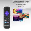 Ceybo Original Remote Control fit for Hisense Roku Smart TV with Netflix, Apple TV, Paramount, and HBOmax Shortcuts view 2
