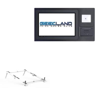 BoxWave Stand and Mount Compatible with Geekland GK-GD101E (10 in) - Pocket Aluminum Stand 3-in-1, Portable Multi Angle Viewing Riser - Metallic Silver