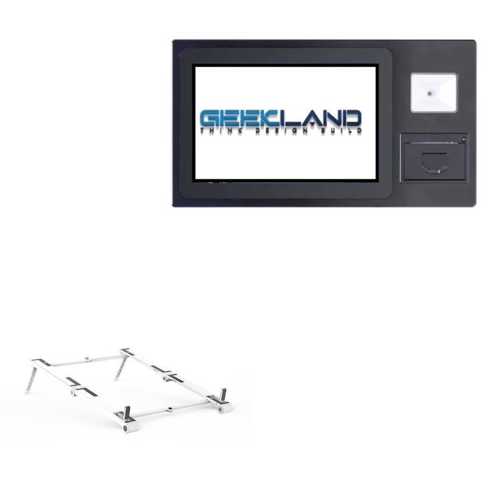 BoxWave Stand and Mount Compatible with Geekland GK-GD101E (10 in) - Pocket Aluminum Stand 3-in-1, Portable Multi Angle Viewing Riser - Metallic Silver