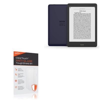 BoxWave Screen Protector Compatible with Onyx BOOX Nova Pro - ClearTouch Anti-Glare ToughShield 9H (2-Pack), Anti-Glare 9H Tough Flexible Film Screen Protector