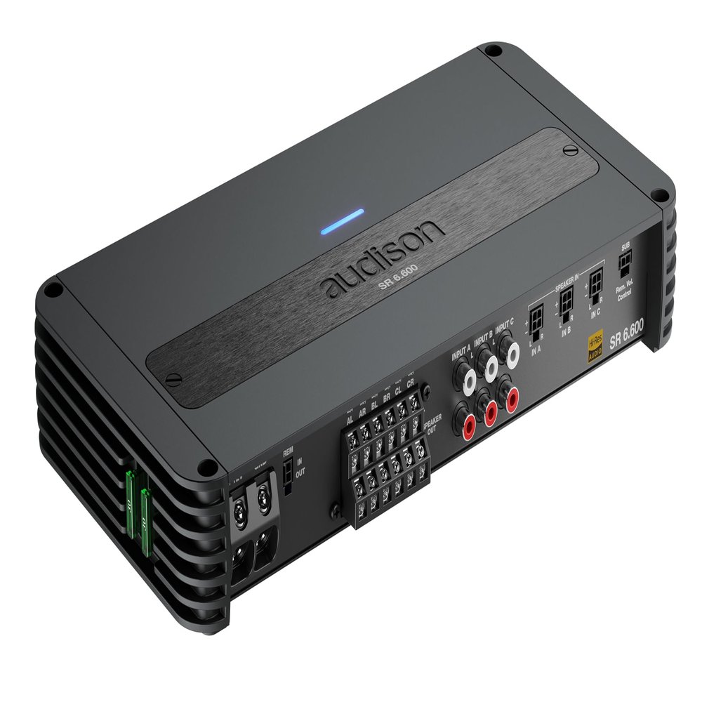Audison SR 6.600 D-Class 6 Ch Amplifier 150 Wrms X 4/190 Wrms X 2 At 2-Ohms