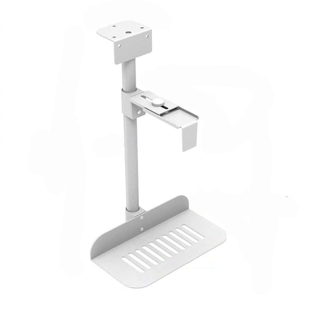 GLigeT PC Stand CPU Holder Under Desk Mount - Universal PC Case Holder Adjustable Wall PC Mount with 360 Swivel, Suspended PC Tower Holder Mainframe Hanger PC Tower Stand (Color : Knob White)