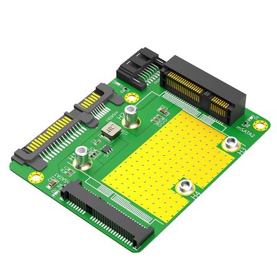 Dual Msata SSD to Dual SATA3 Adapter,Supports 25x30mm and 50x30mm msata SSD to SATA3 / 6Gbps Mass Storage Interface.