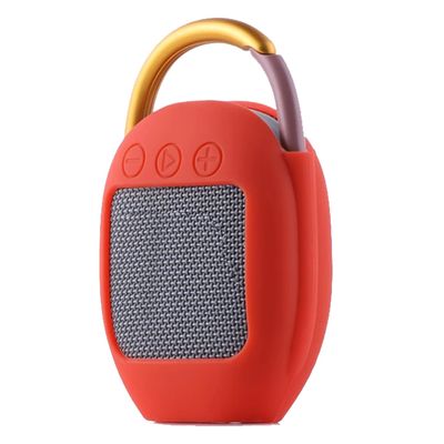 NSHOLSTAME Silicone Cover Case Compatible with JBL Clip 4 Portable Bluetooth Wireless SpeakerProtective Travel Case for JBL Clip 4 (red)