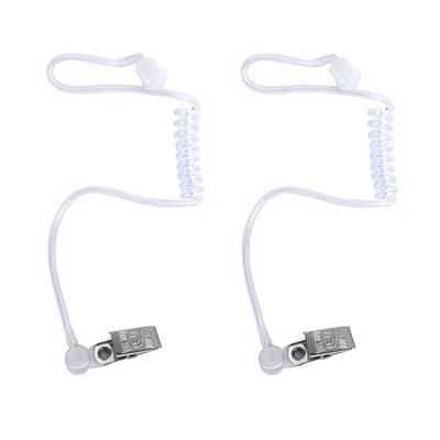 Renastar Prop Acoustic Tube with Clips Two Way Radios Headset Secret Hollywood FBI Agent Spy Game Earpiece(Clear)