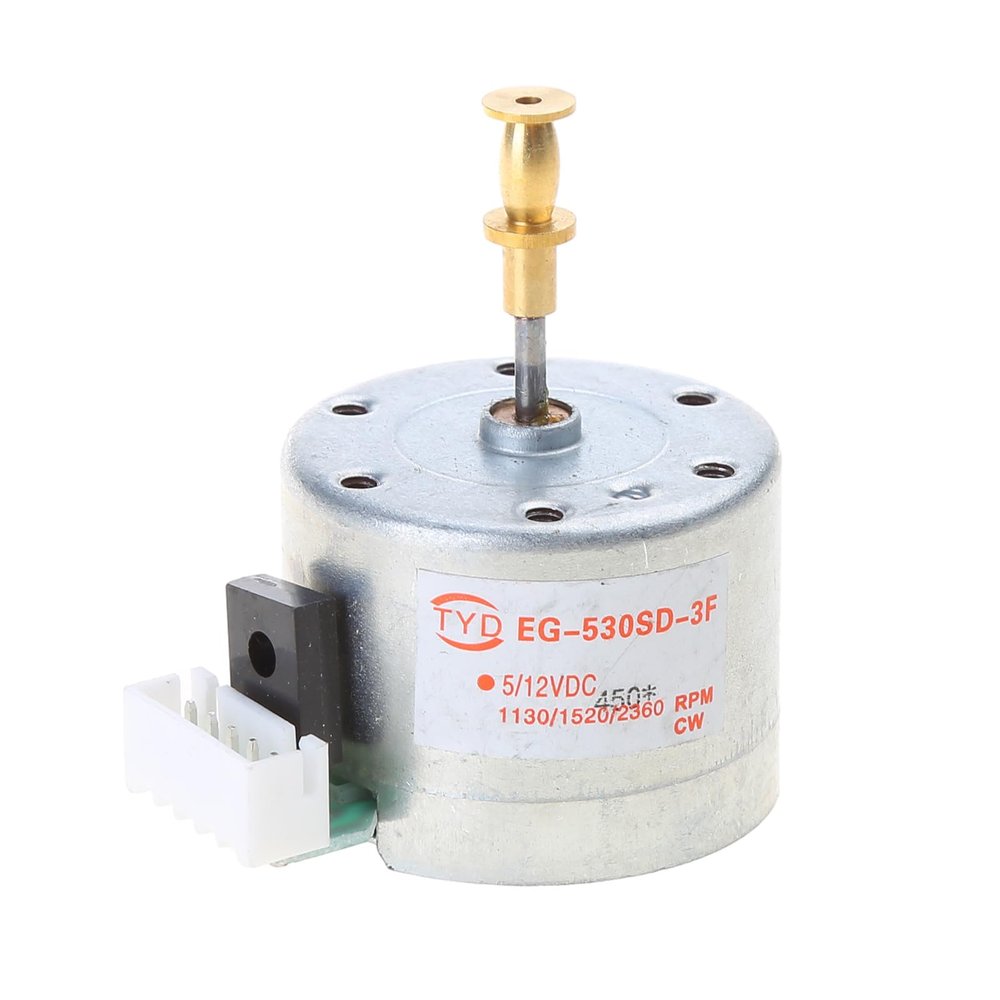 Cherjoury EG530SD-3F DC5-12V 3-Speed 33/45/78 RPM Adjustable Metal Turntables Motor Copper Sleeve Motor for Turntable RecordPlayer,Turntables Motor