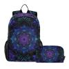 ALAZA Mandala Boho Bohemian Lotus Backpack and Lunch Bag Set Back Pack Bookbag Cooler Case Kits view 1