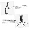 BRIGHTFUFU Rotating Tablet Phone Holder Clip Mount for Tripods Compatible Phones Tablets Multi-Purpose Use for Photography Video view 2