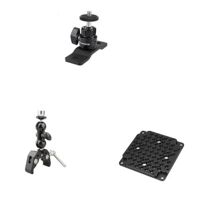 CAMVATE 1/4"-20 Ball Head with Bottom Mount + Crab clamp + Camera Cheese Mounting Plate