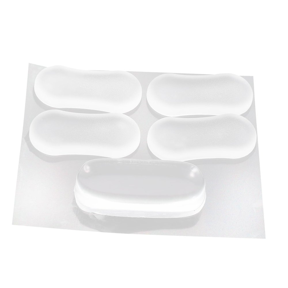 FONDOTIN Toilet Seat Pads Bumpers 5pcs Silicone Bidet Attachment Bumpers for Toilet Lid Silent -Slip Cushioning Pads