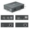 PWAYTEK 4K HDMI KVM USB Extender, 60m (196ft), Zero Latency, Remote Control, Black view 3