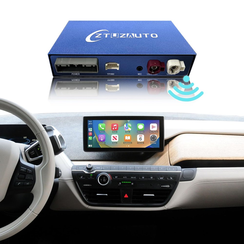 Carplay Wireless Decoder for BMW i3 2014-2017, Android Auto Retrofit Kit for BMW NBT System, Carplay Module Receiver Box, Smart Copilot Auto Module